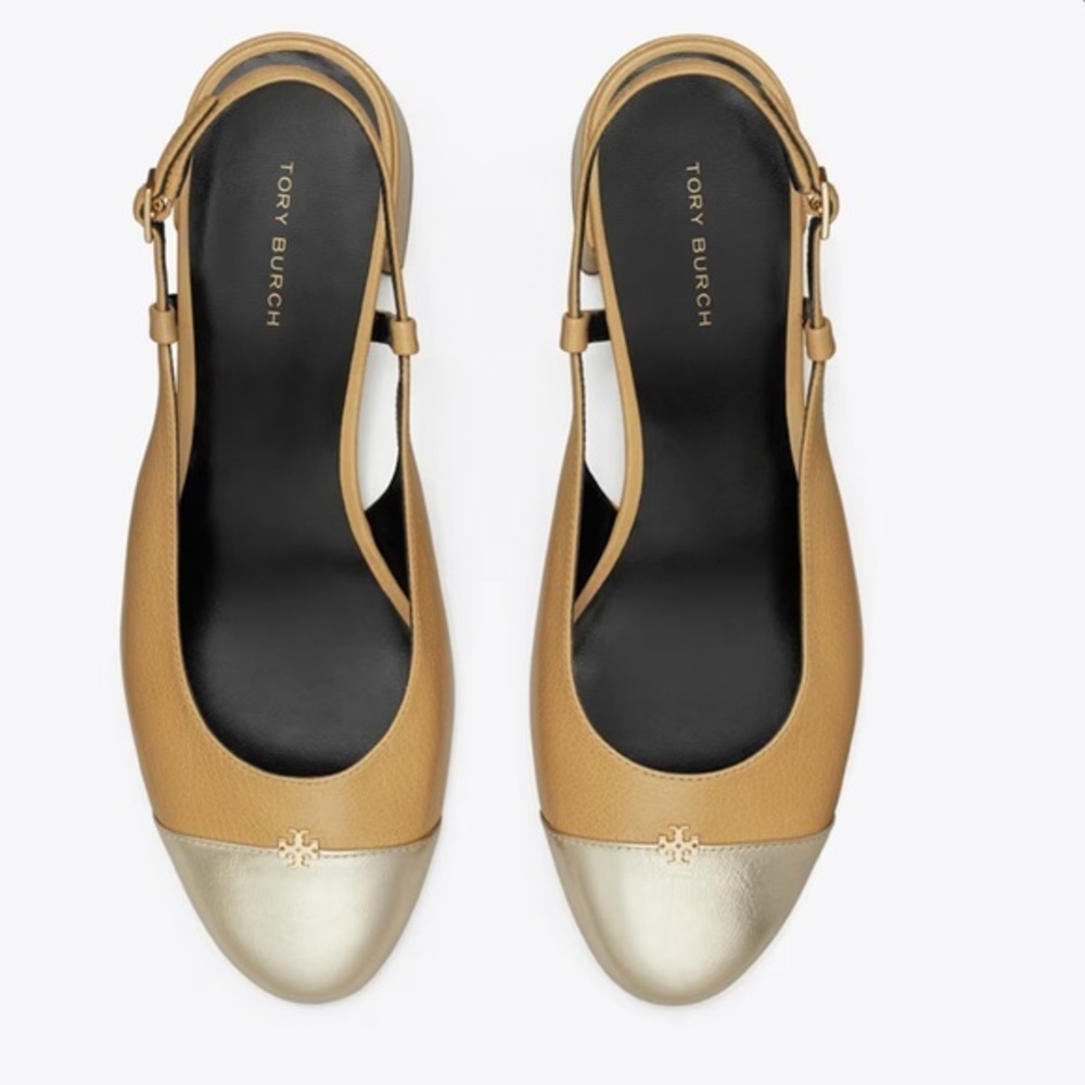 New Tory Burch CAP-TOE SLINGBACK PUMP